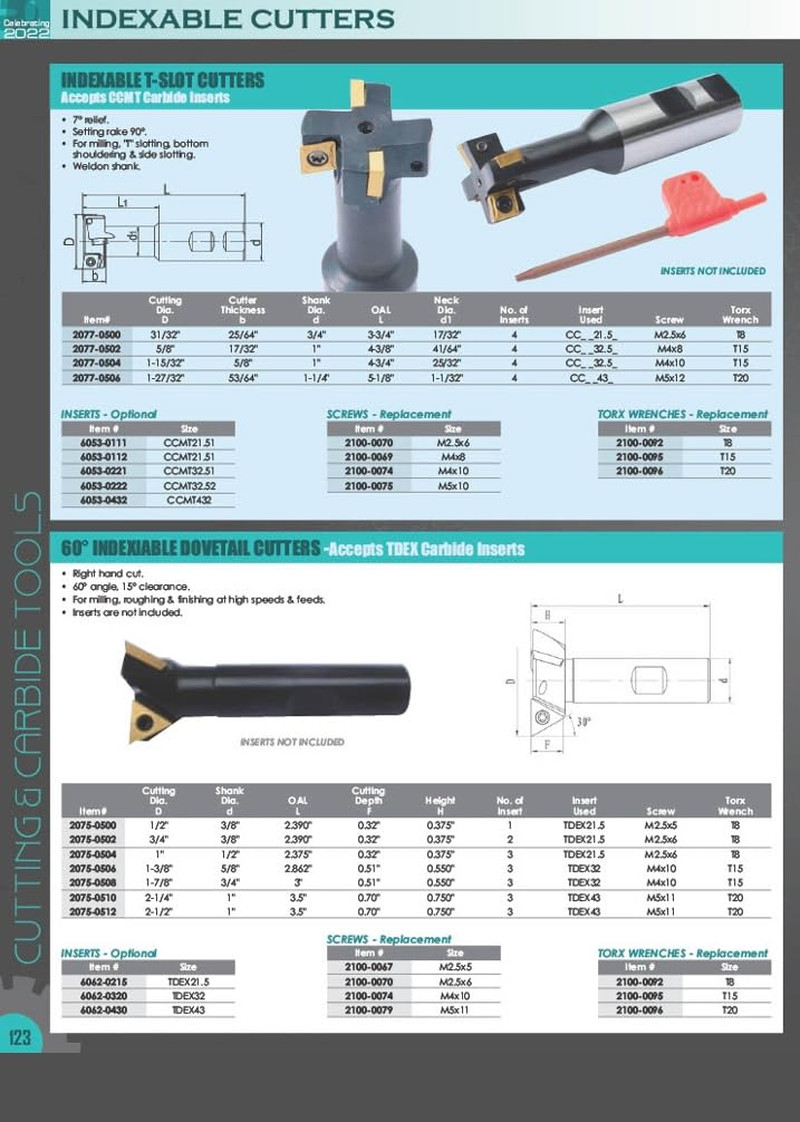 2001-0038 1/2-1-3/4 Inch Indexable Countersink & Chamfer Tool, 82 Degree