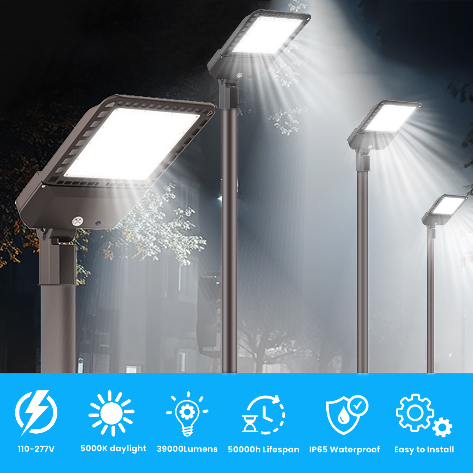Commercial LED Parking Lot Light 200W Dusk to Dawn Street Area LED Shoebox Light