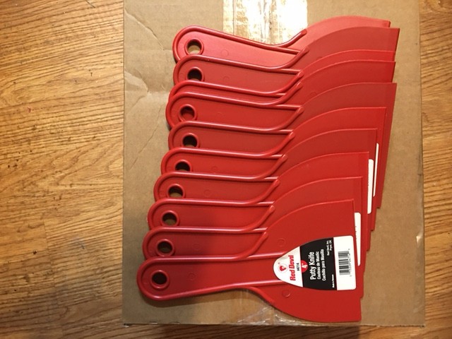 12 PACK RED DEVIL INC 4714T 4" Plastic Putty Knife, 4" Drywall Taping ETC.