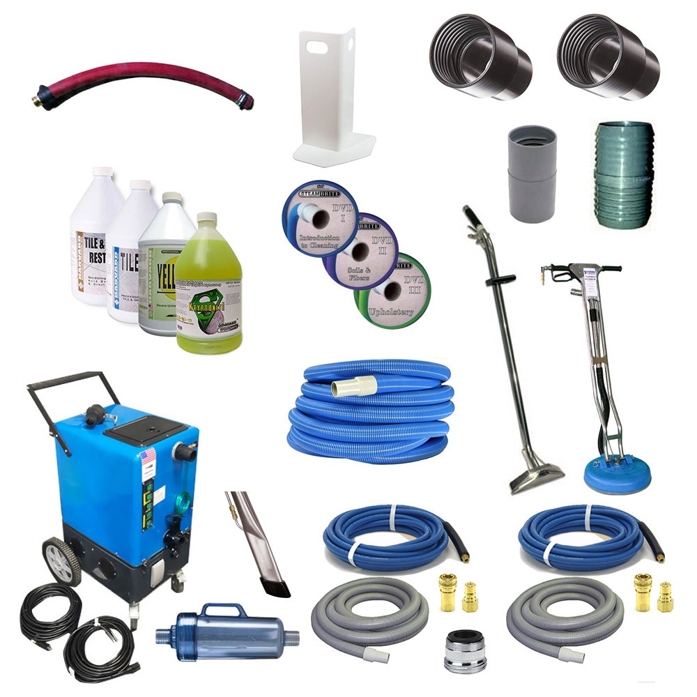 Goliath 26gal GO-1500psi 2/3Stg Tile Grout Carpet Extraction Portable Bundle