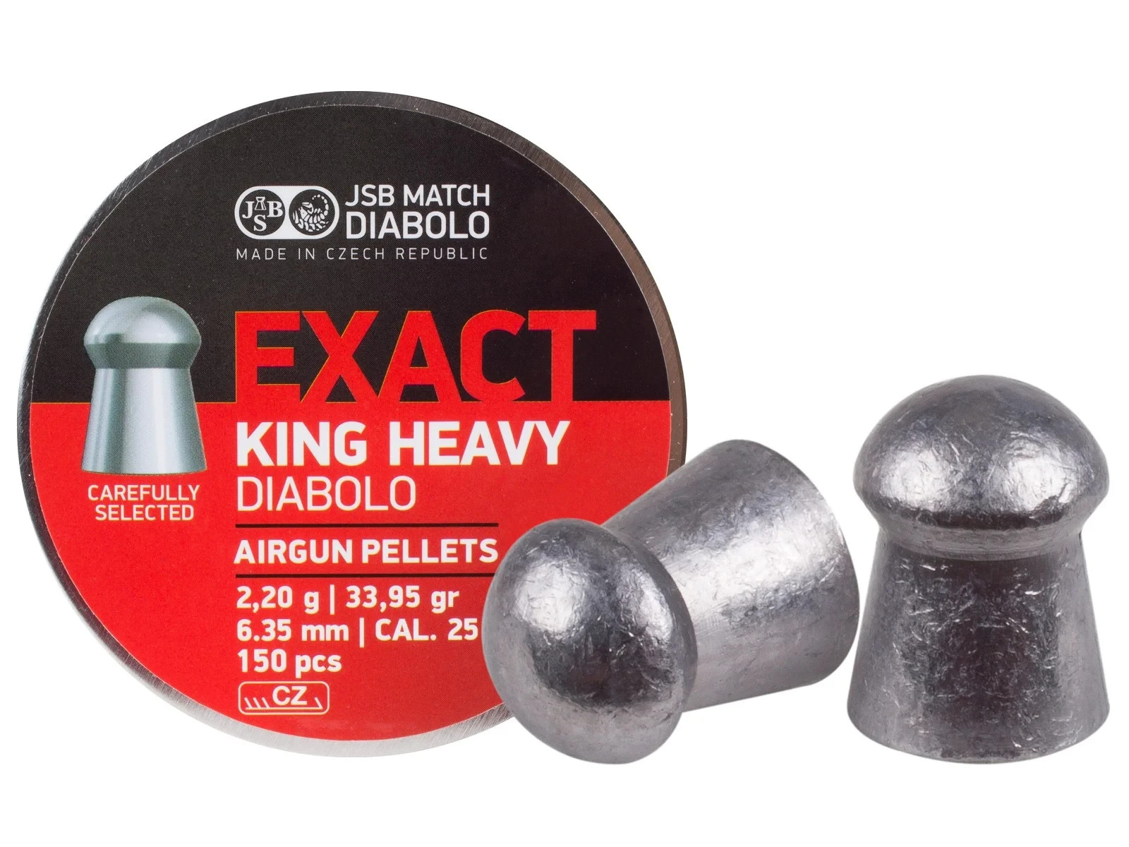 (NEW) JSB Match Diabolo Exact King MKII Heavy .25cal, 33.95Grains, Domed, 150ct