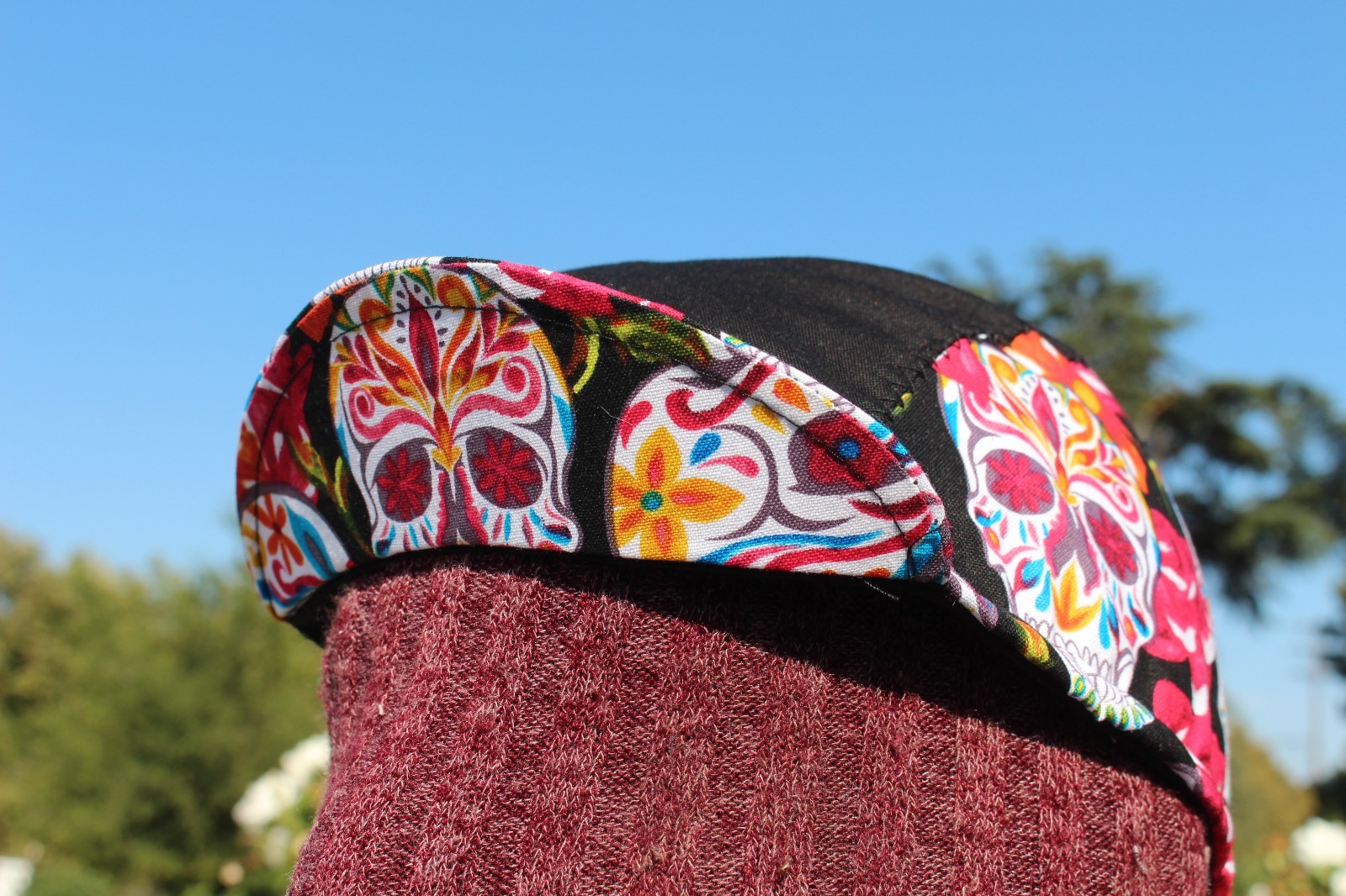 CYCLING CAP SKULL SUGAR HANDMADE ANY SIZE