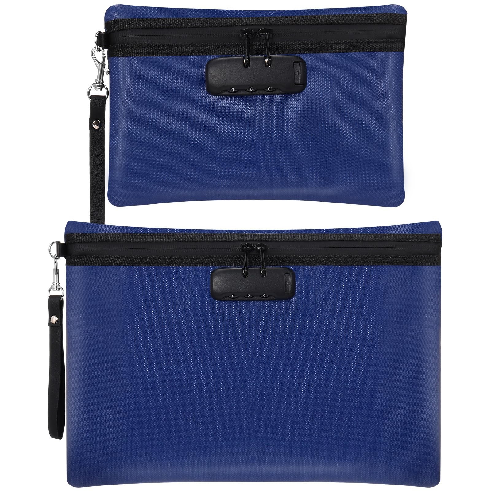 Fireproof Safe Money Document Bag With Lock 2 Pcs Notary Journal Waterproof Bag