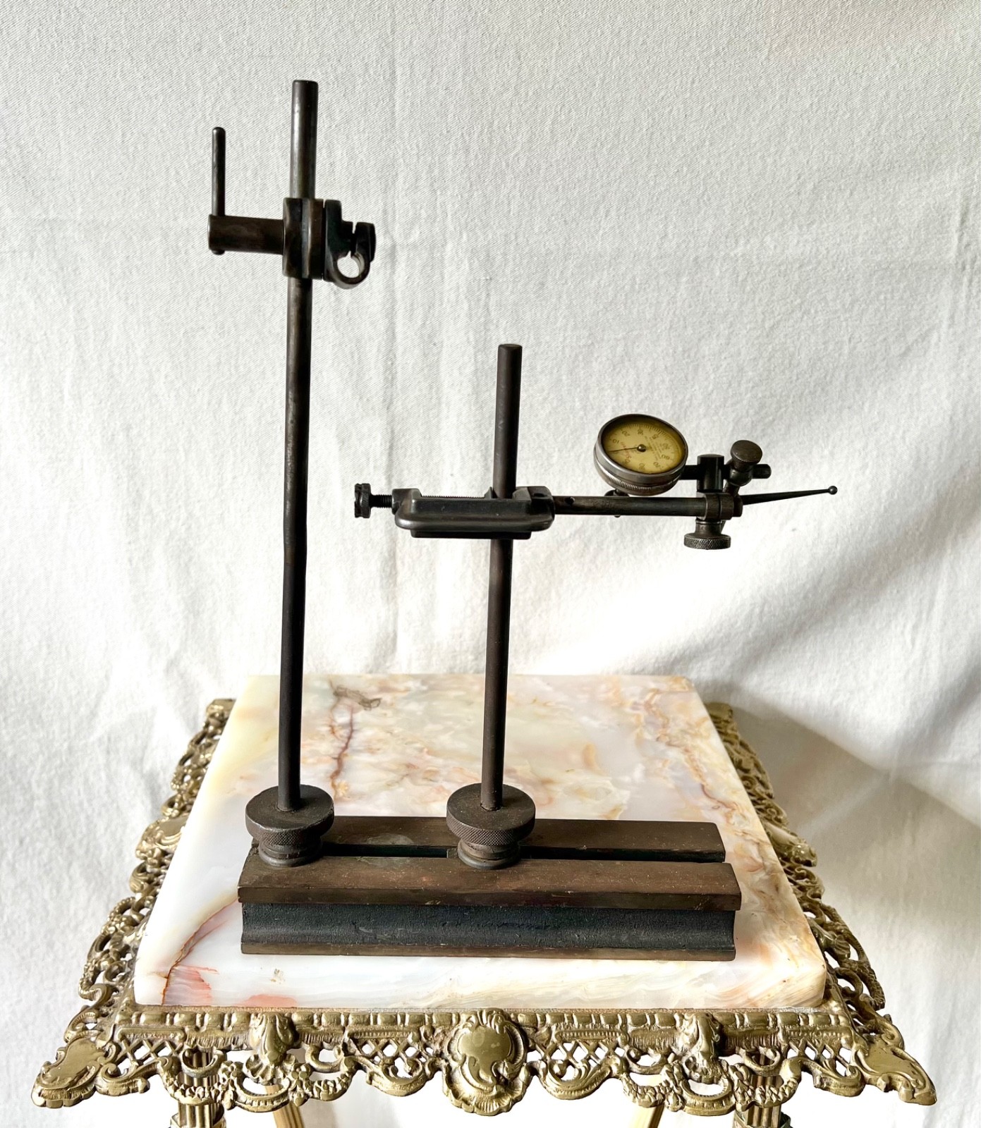 Vintage Starrett No 196 Dial Indicator Machinist Inspection Surface Stand Tool