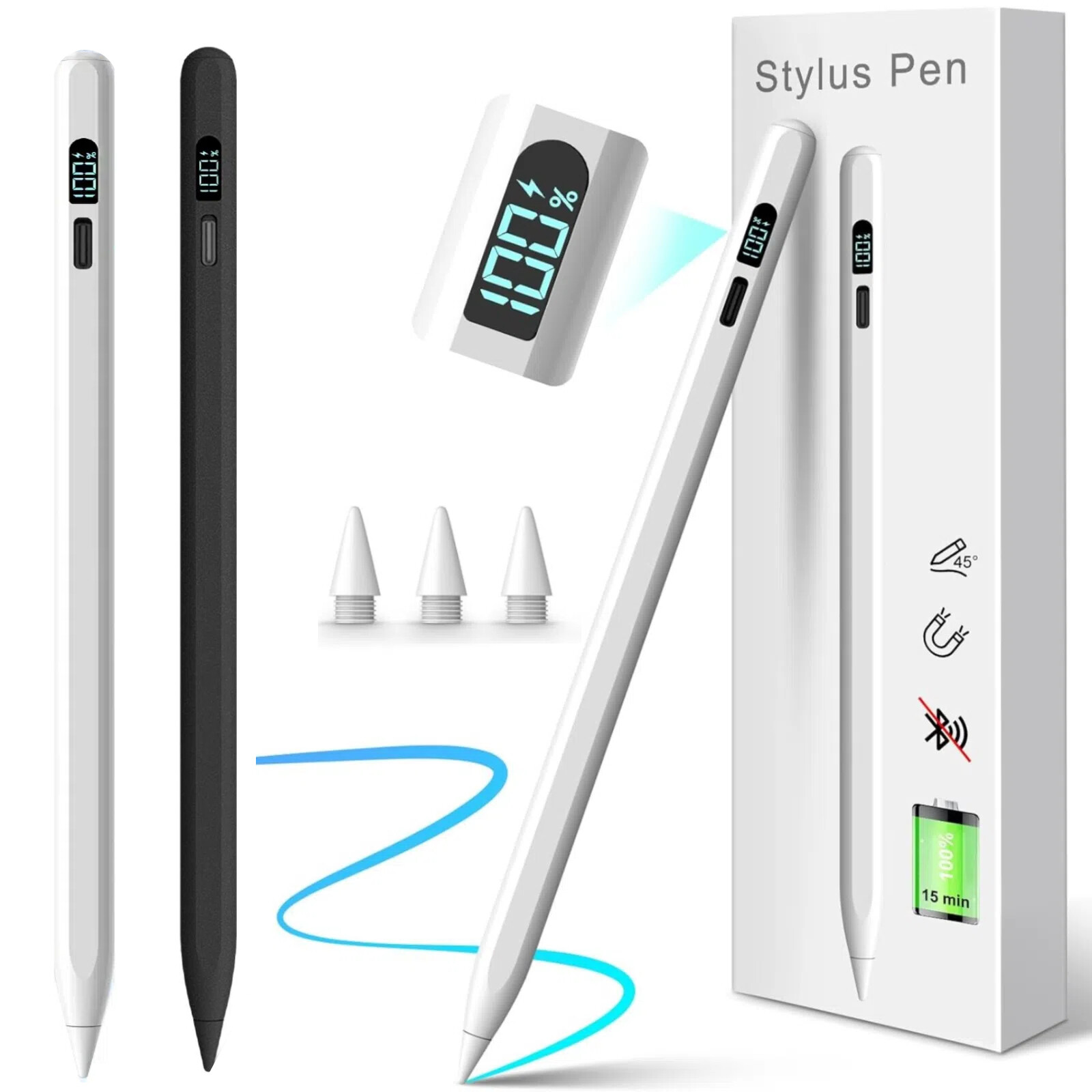 Stylus Pen for iPad 2018-2025, Apple Pencil for iPad 11th/10/9/8/7/6Gen,Air/mini