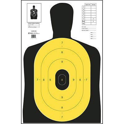 Action Target - B-27E Fluorescent Yellow And Black Target 100 Pack - Paper