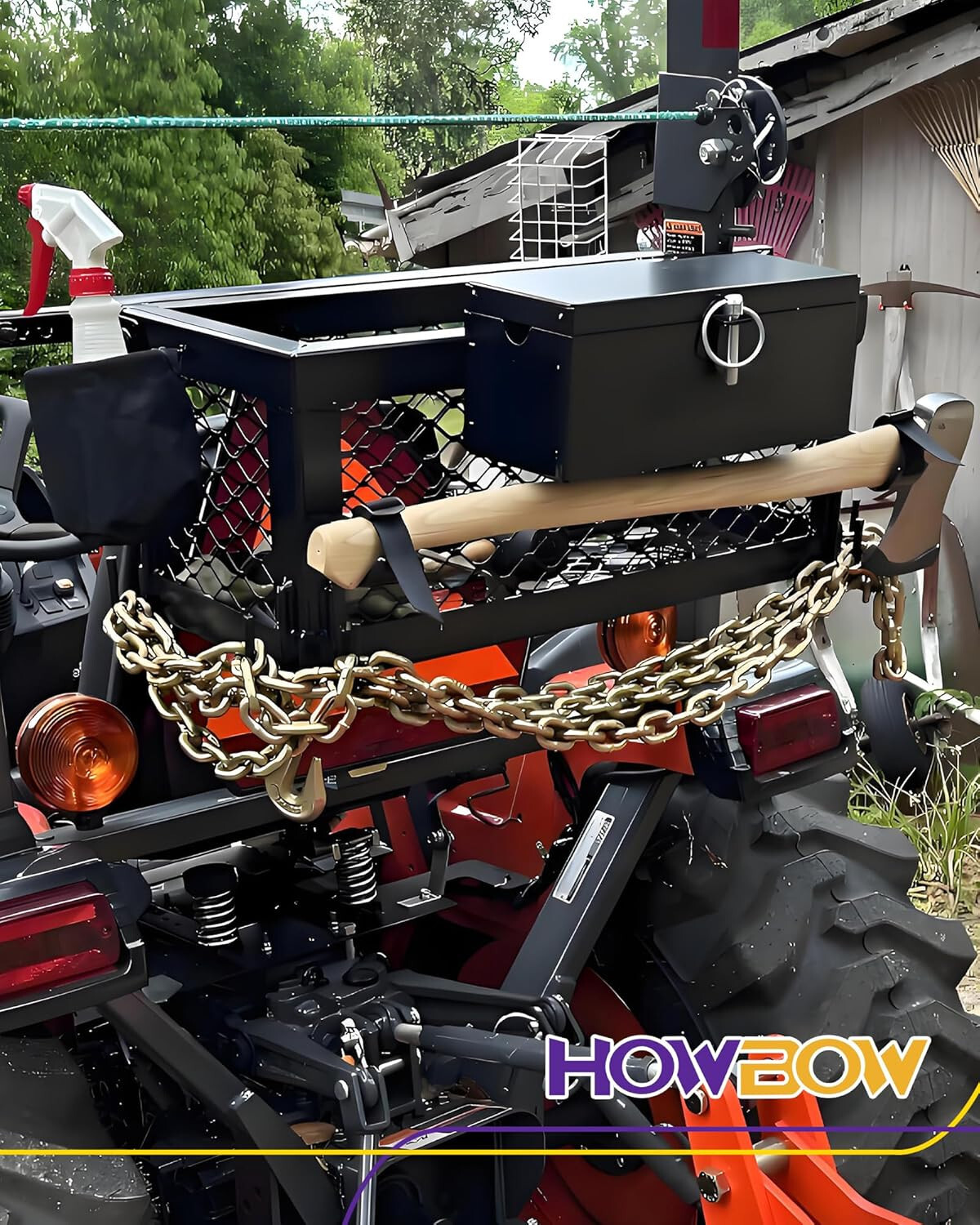 Heavy Duty Tractor Tool Box Universal Basket for Tractor and Zero Turn Mower