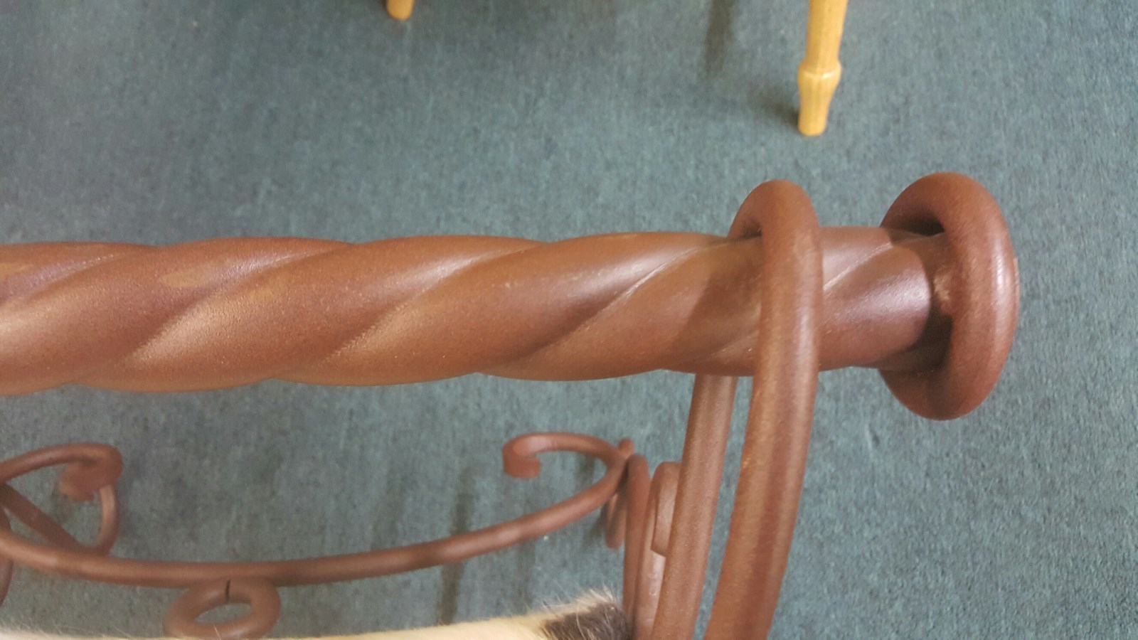 Western Rustic Cowhide Wrought Iron Bench Hair on Hide Bench