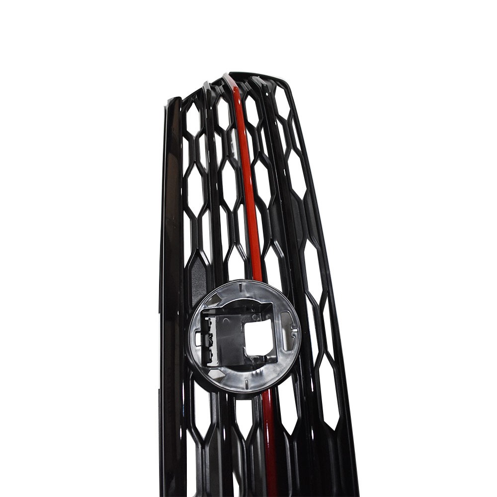 Front Bumper Upper Grille For Volkswagen Jetta MK7 2019-2020 Red+Black Plastic