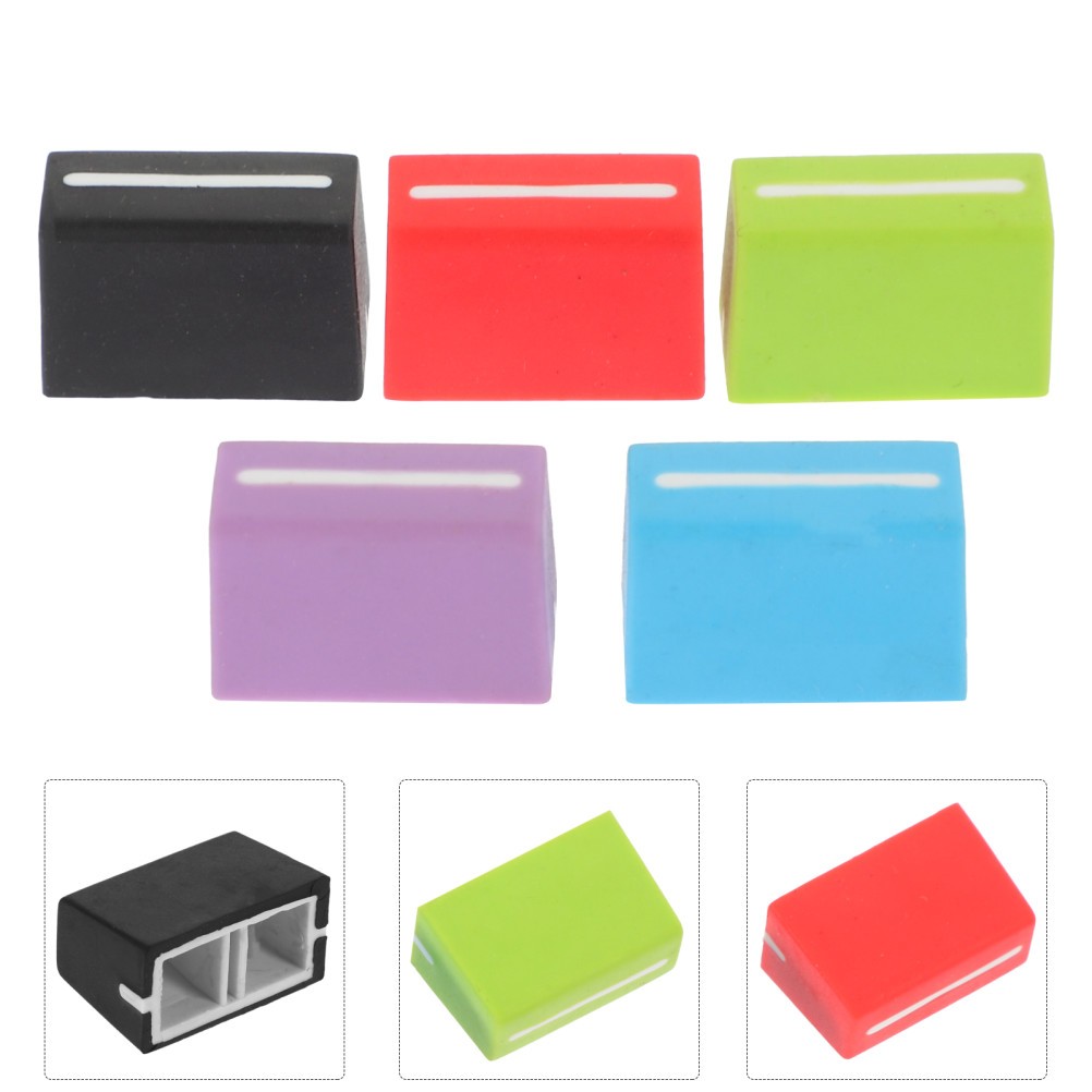 5Pcs Rubber Mixer Slider Fader Caps Replacement Assorted Color Durable Material