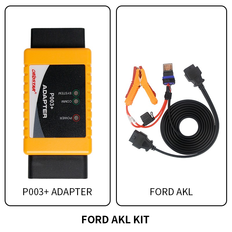 OBDSTAR P003+ AKL KIT Adapter with TOYOTA 8A Cable + For Ford All Key Lost Cable