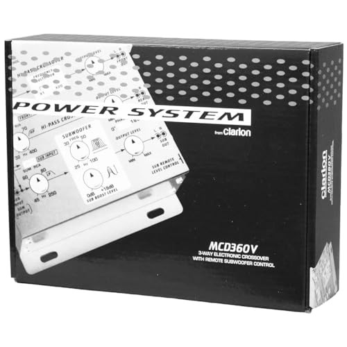 Clarion MCD360V 3-Way 6 Channel RCA Inputs Electronic Crossover with Black