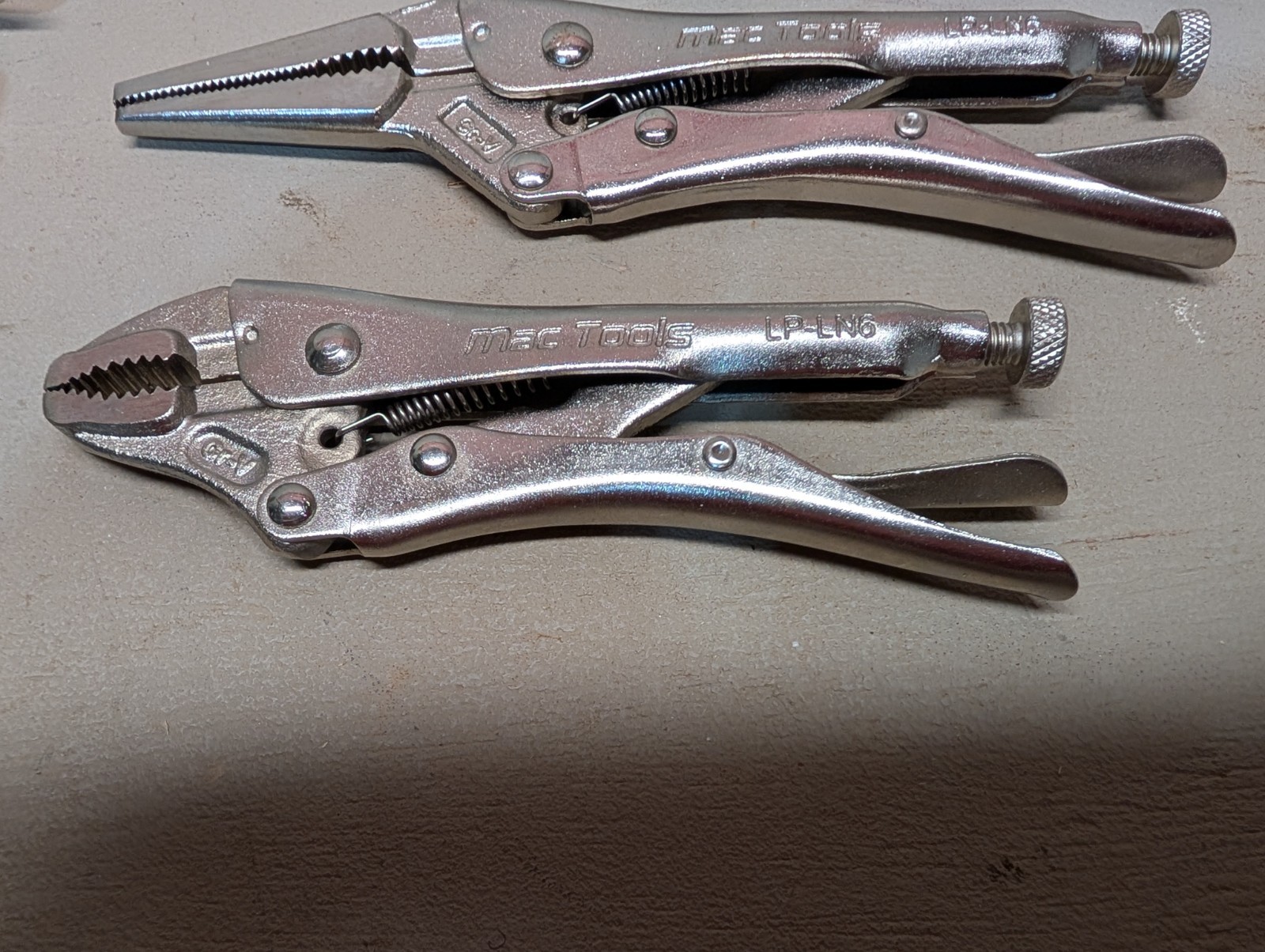 New Old Stock Mac Tools 5 Pc Locking Combination Vice Grip Pliers Set