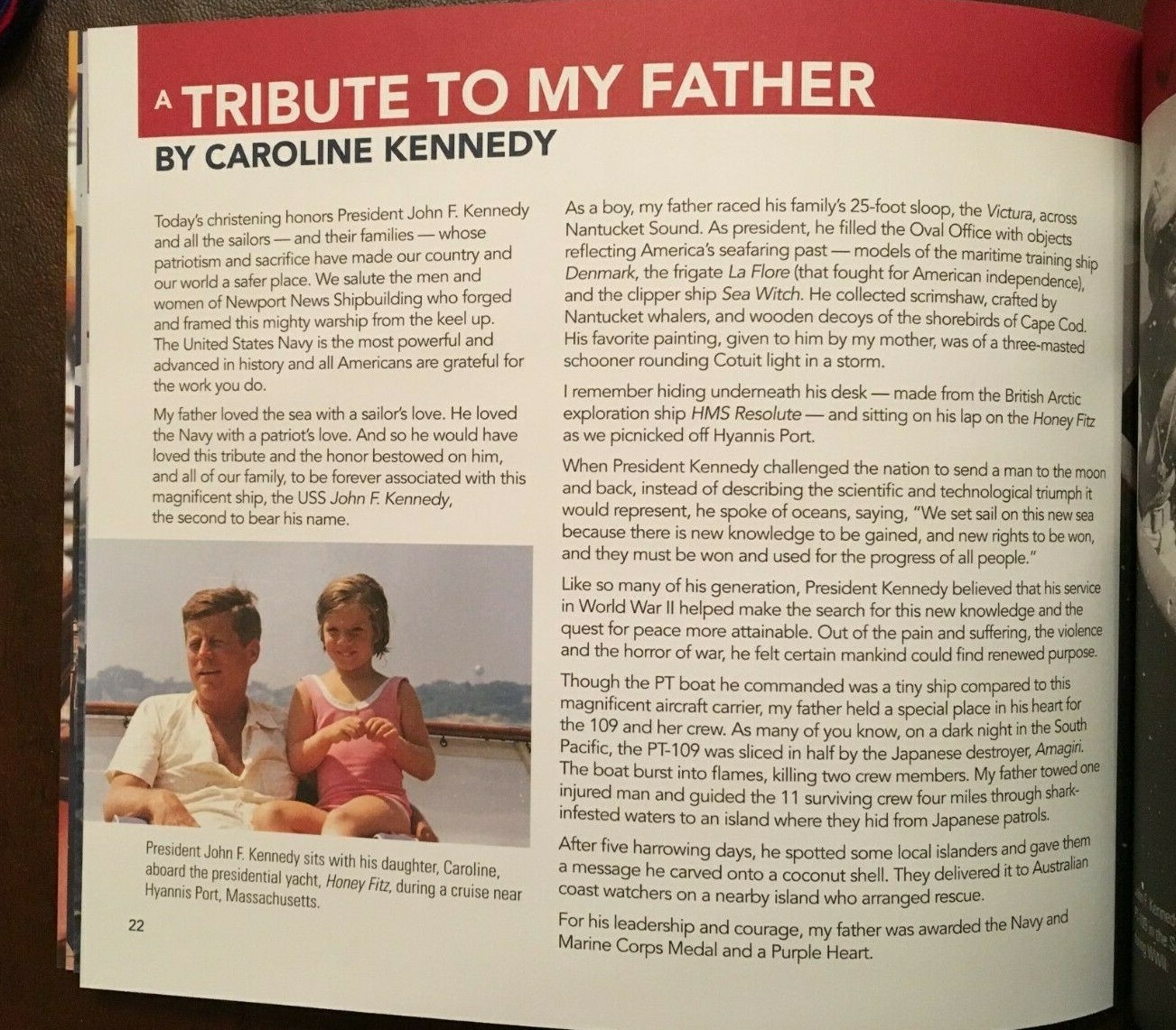 USS JOHN F. KENNEDY (CVN 79) SCARF & CHRISTENING PROGRAM - 7 DECEMBER 2019