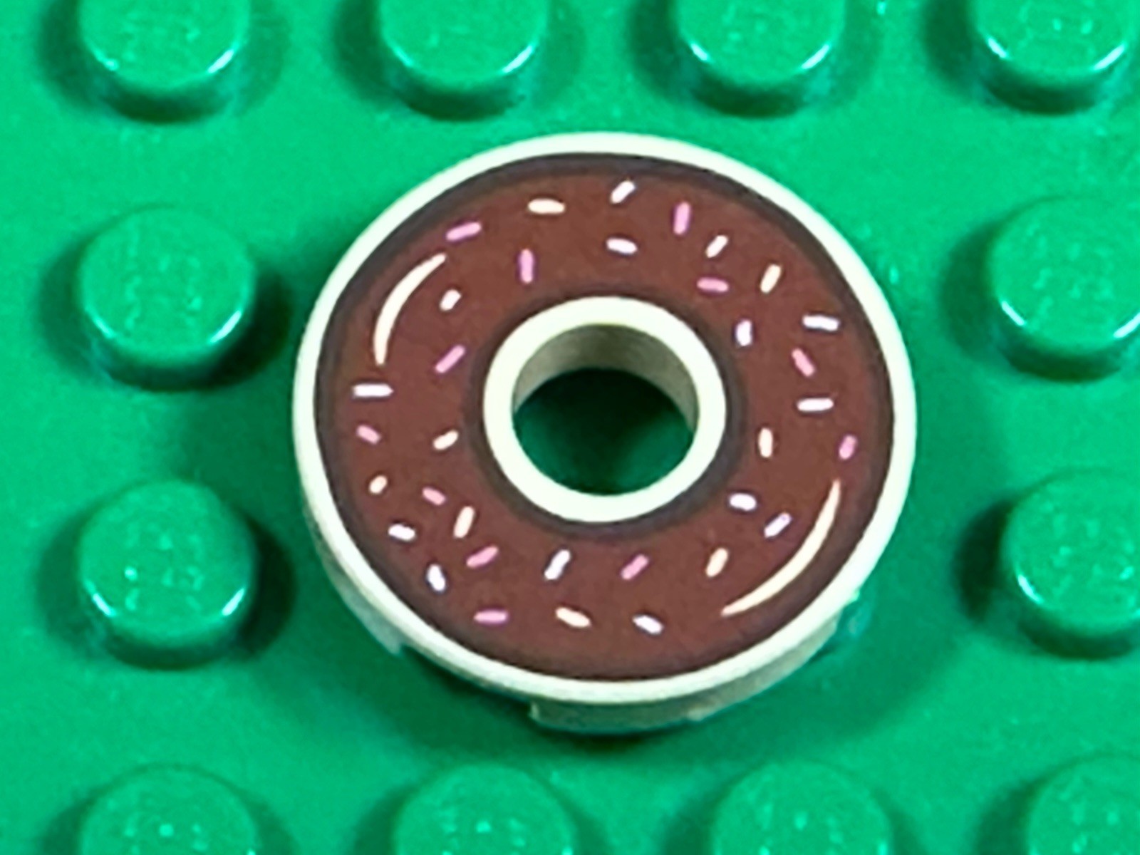 Lego Minifig Lego Decorated Tile Donut Pattern