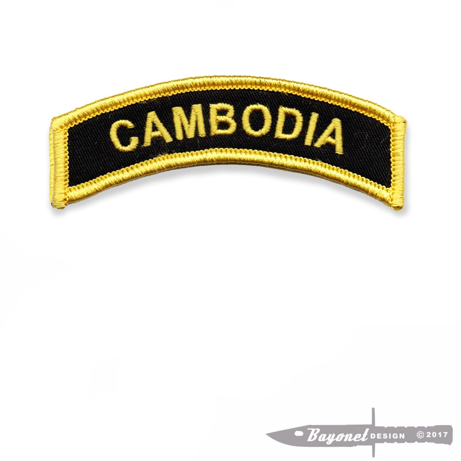 CAMBODIA Tab - CVMA Style - US Army - US Marines - Cambodian Liberation- Vietnam