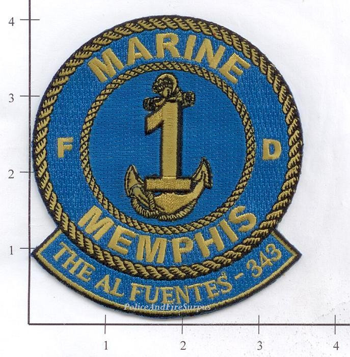 Tennessee - Memphis Marine 1 TN Fire Dept Patch  343  9-11  WTC
