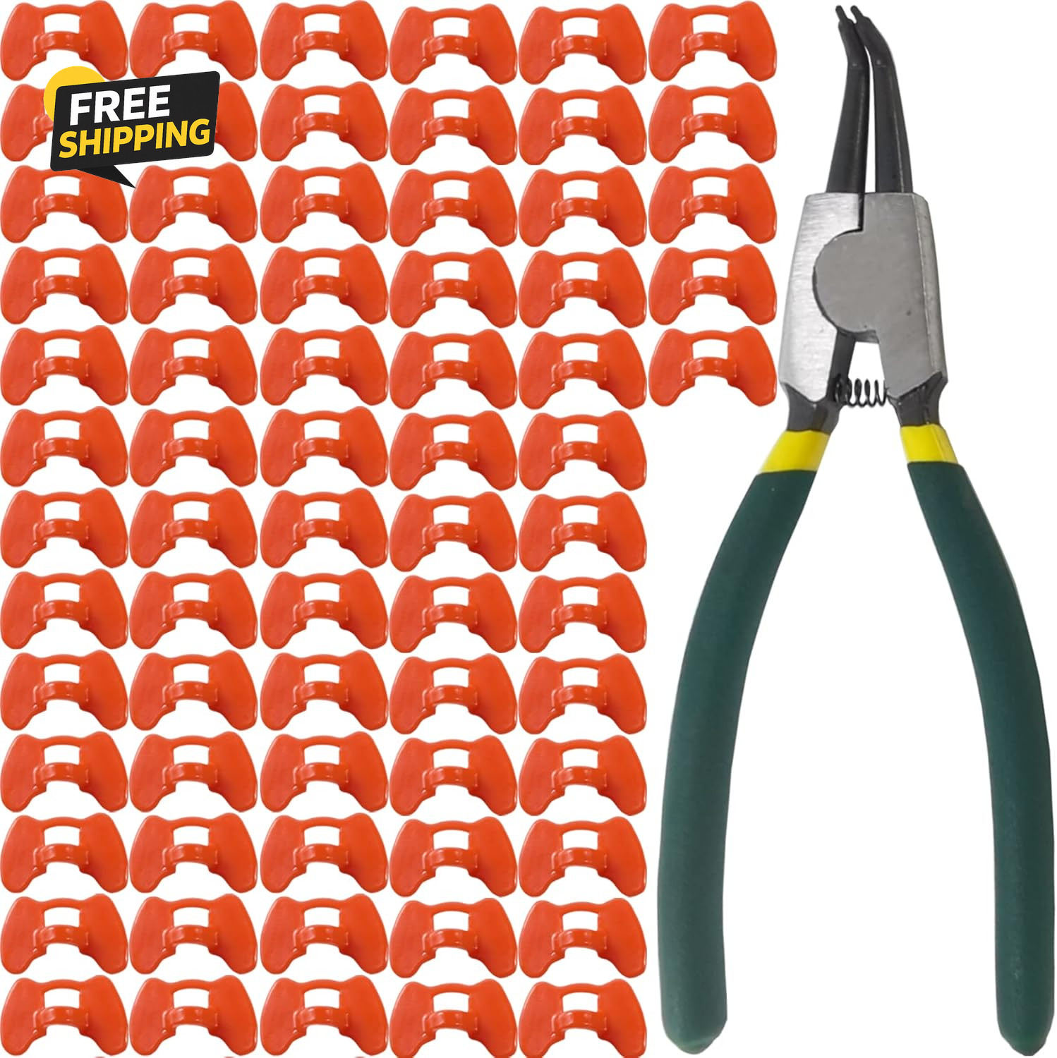 101PCS Pinless Peepers with Pliers Chicken Peepers Pheasant Poultry Blinders