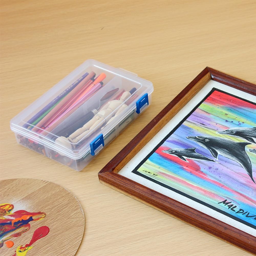 3 Pack Plastic Parts Storage Case and Adjustable Divider Box for Hardware and...