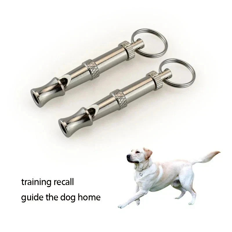 1 PC Stainless Steel Dog Whistle Adjustable Bark Control Training Puppy Genuine