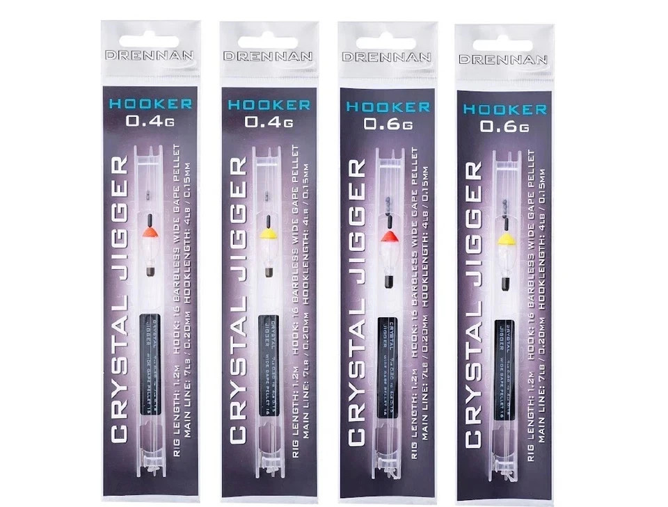 Drennan Crystal Jigger Rigs - Hooker or Bandit - All Sizes