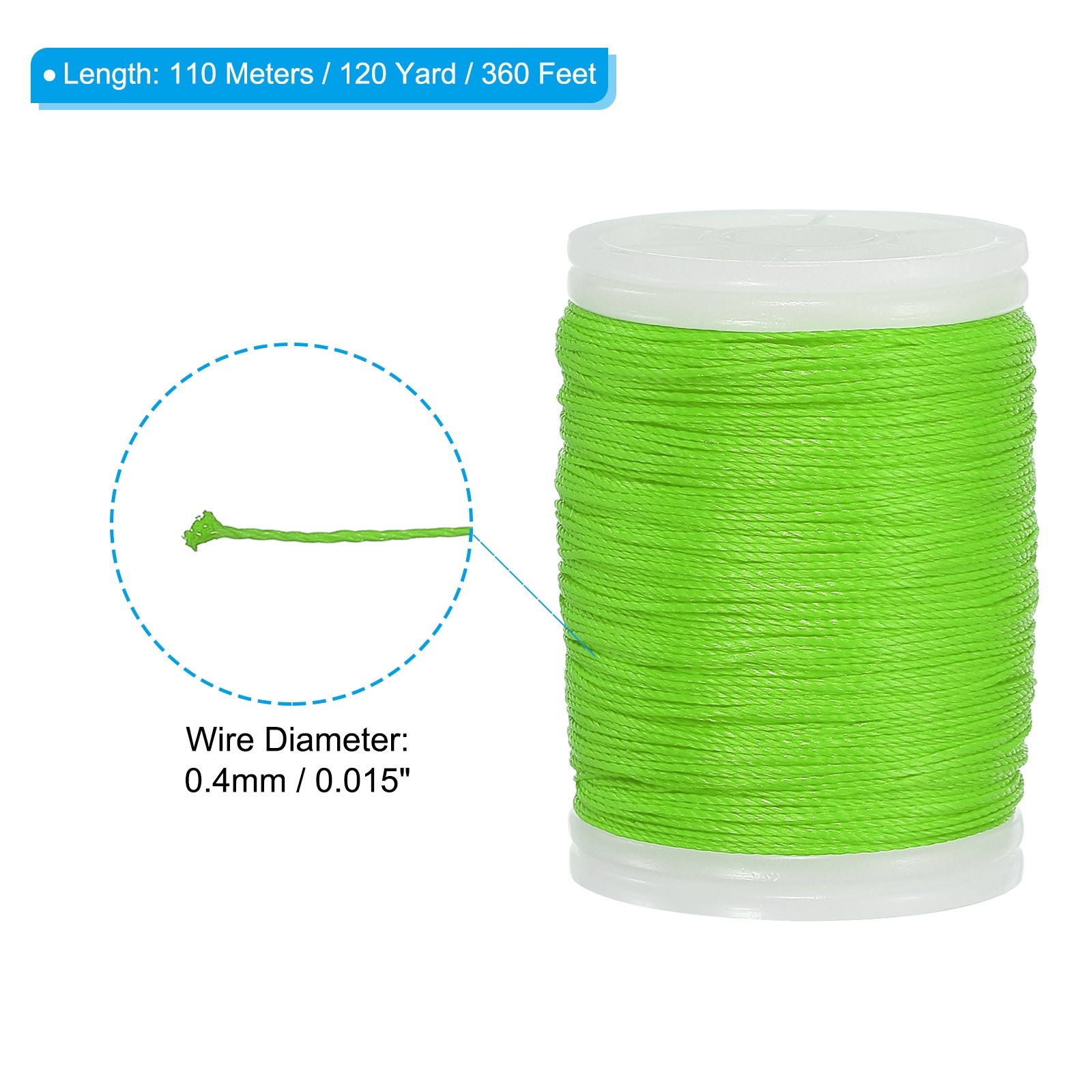 Archery Bow String Serving Thread 120 Yard/110M Bowstring Thread Grass Green