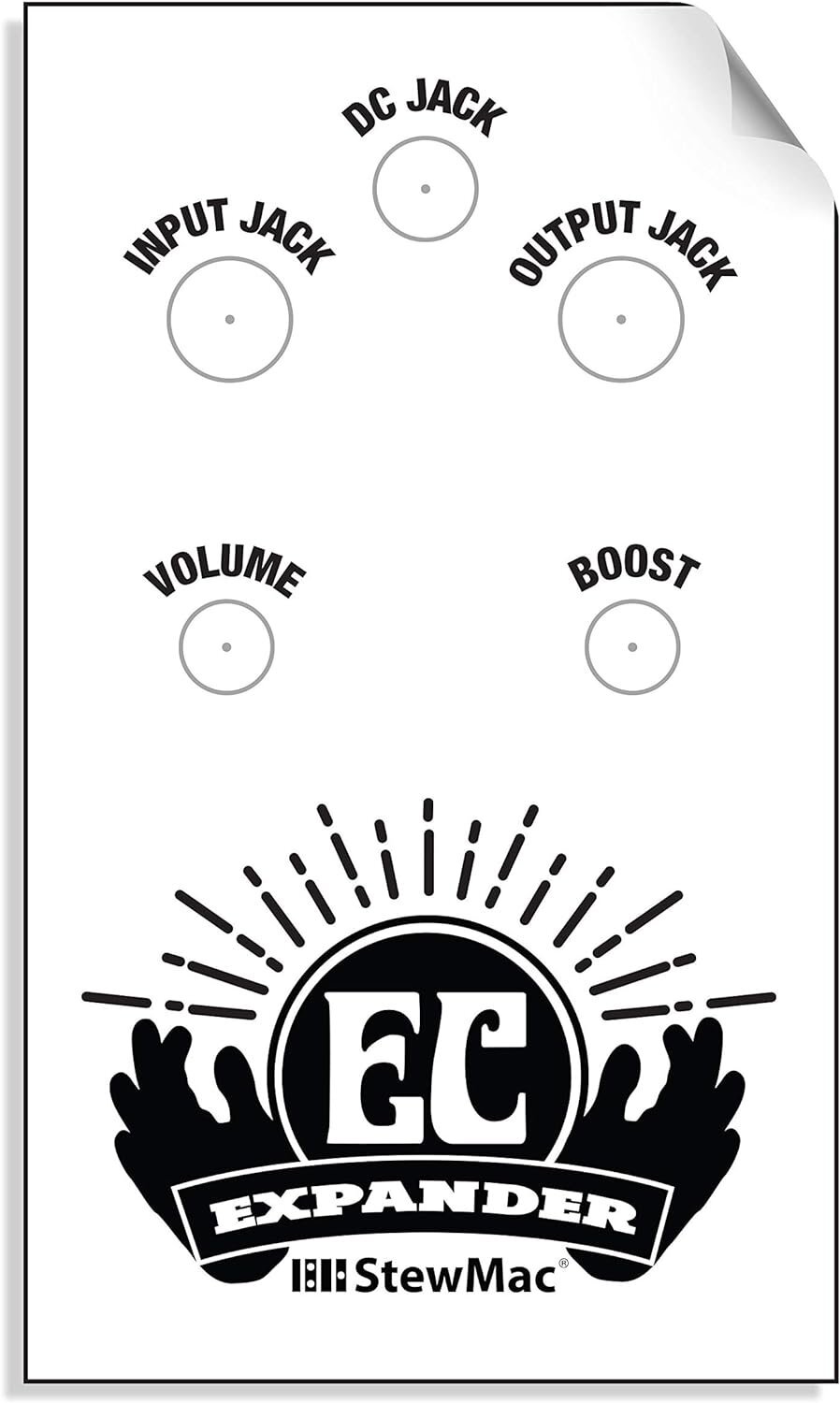 StewMac EC Expander Pedal Kit, With White Enclosure