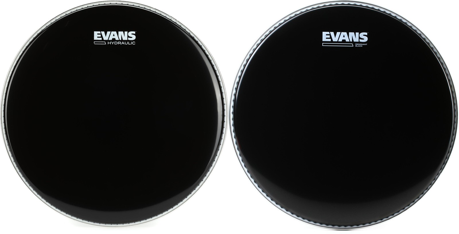 Evans Hydraulic Black Drumhead - 13 inch + Evans TT12RBG Value Bundle