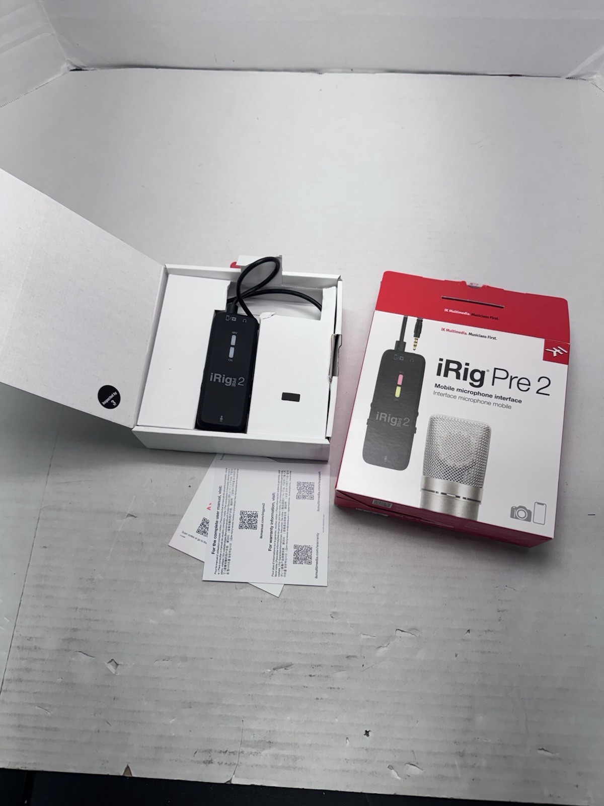 Audio interface - iRig Pre 2 48V phantom power, XLR, 3.5mm TRRS jack #3033