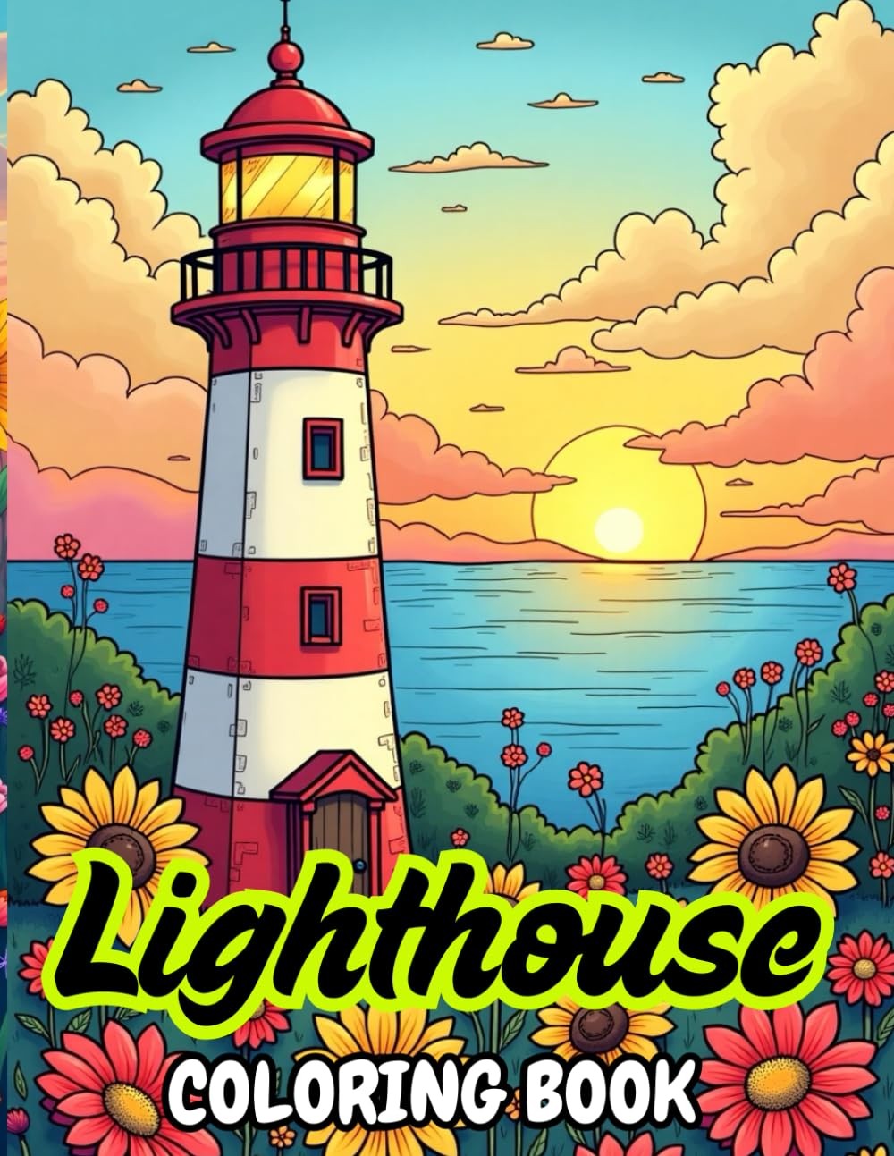 Lighthouses Coloring Book for Adults:: 50 Beautiful Lighthouses for Relaxation a