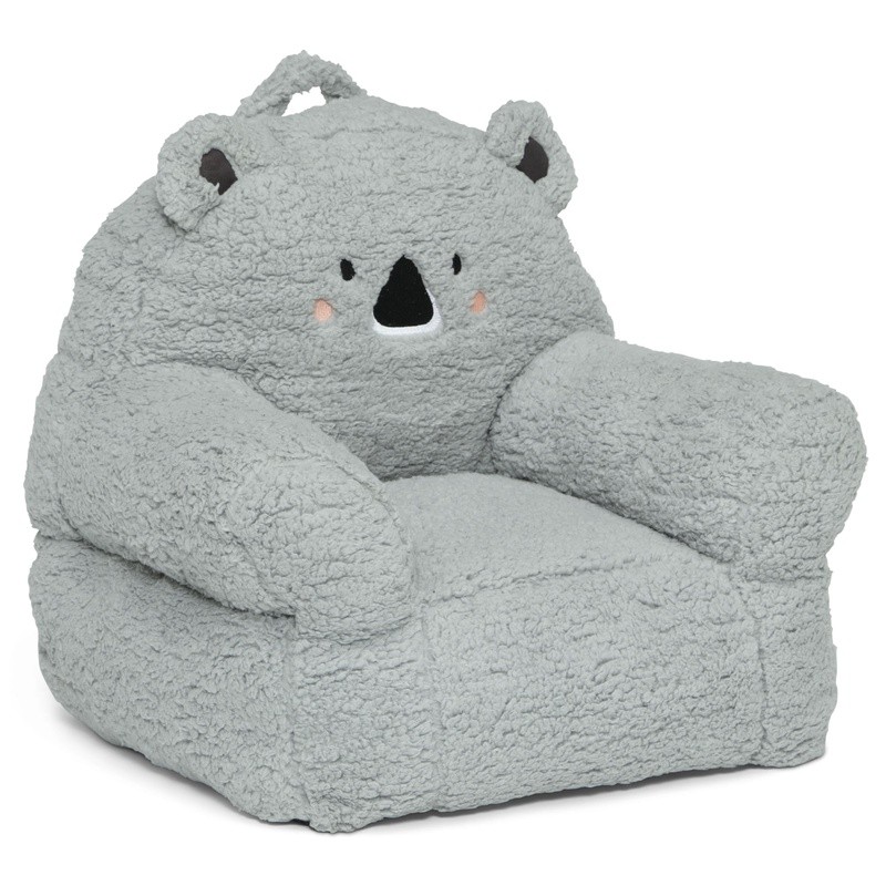 Cozy Plush Kids Chair Soft Foam Animal Print Armchair Ideal Toddlers Playroom US