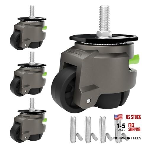 4-Pack Heavy Duty Retractable Leveling Stem TD60 - 2200 lbs Total Capacity