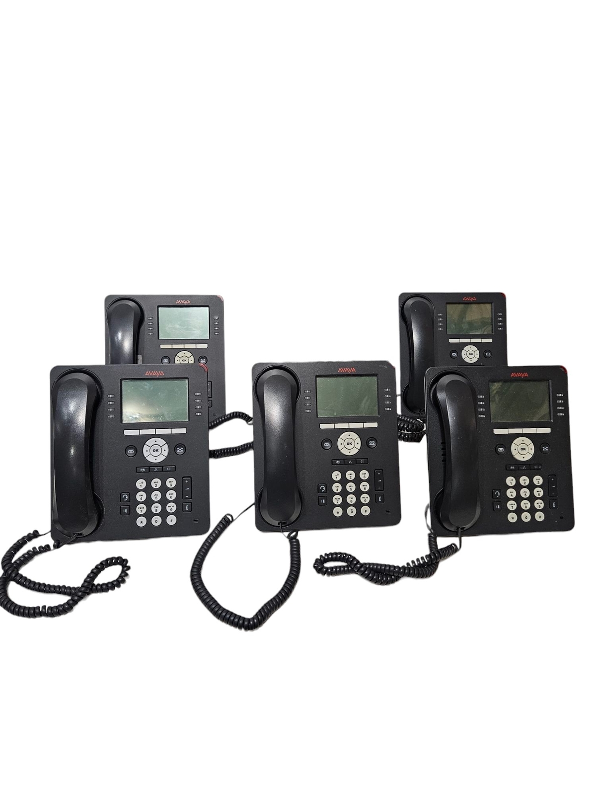 Lot of 5x Avaya 9608 IP Business Phones Office Desk Phone Corporate Multiline