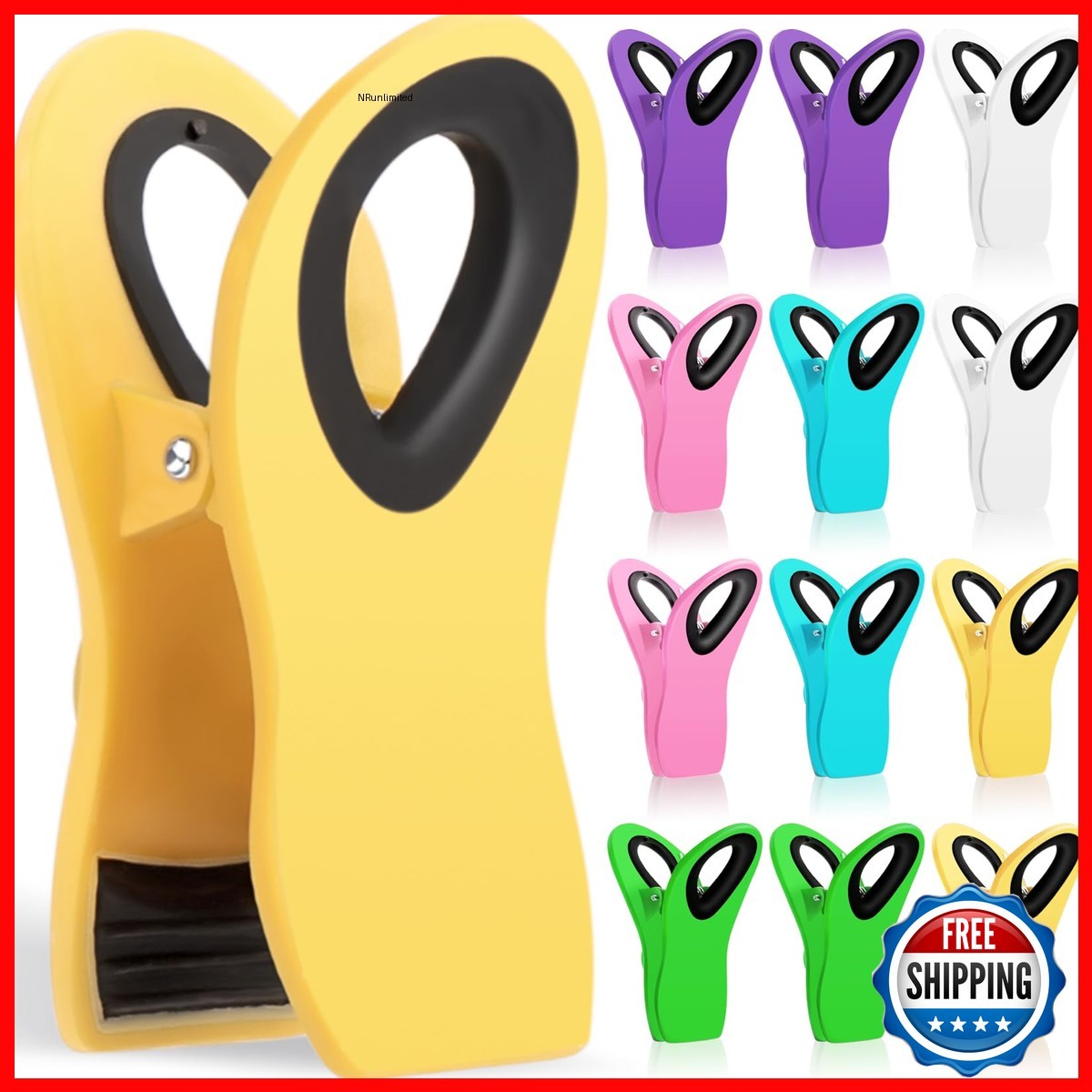JETMORE 12 Pack Chip Clips, Plastic Magnetic Bag Clips For Food, Clip BXJ