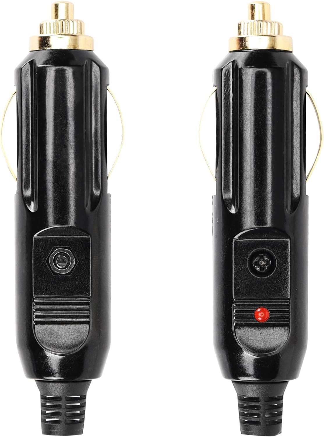2PCS 20A Cigarette Lighter Male Plug, 12V/24V Full Copper Aux Socket Plug Cigare