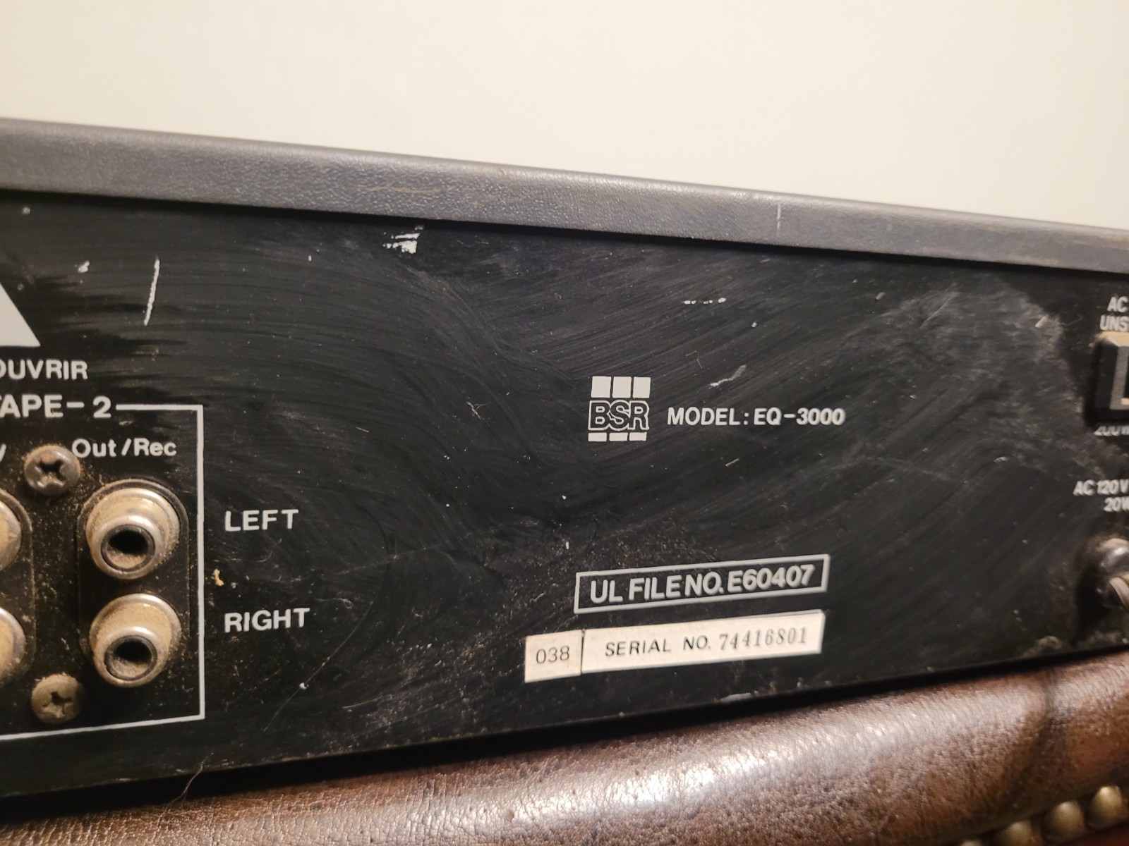 BSR Stereo Frequency Analyzer Spectrum Analyzer EQ-3000
