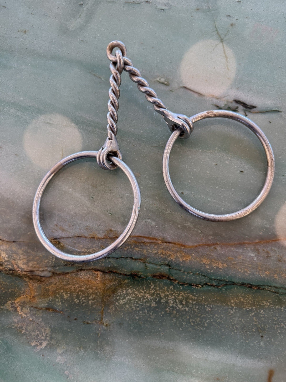 Twisted Wire Snaffle Bit Metal Ring Style English Horse Tack