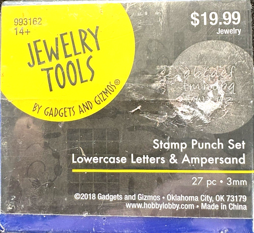 Stamp Punch Set Hardened Steel, Metal Uppercase 27pc 1/8" 3MM