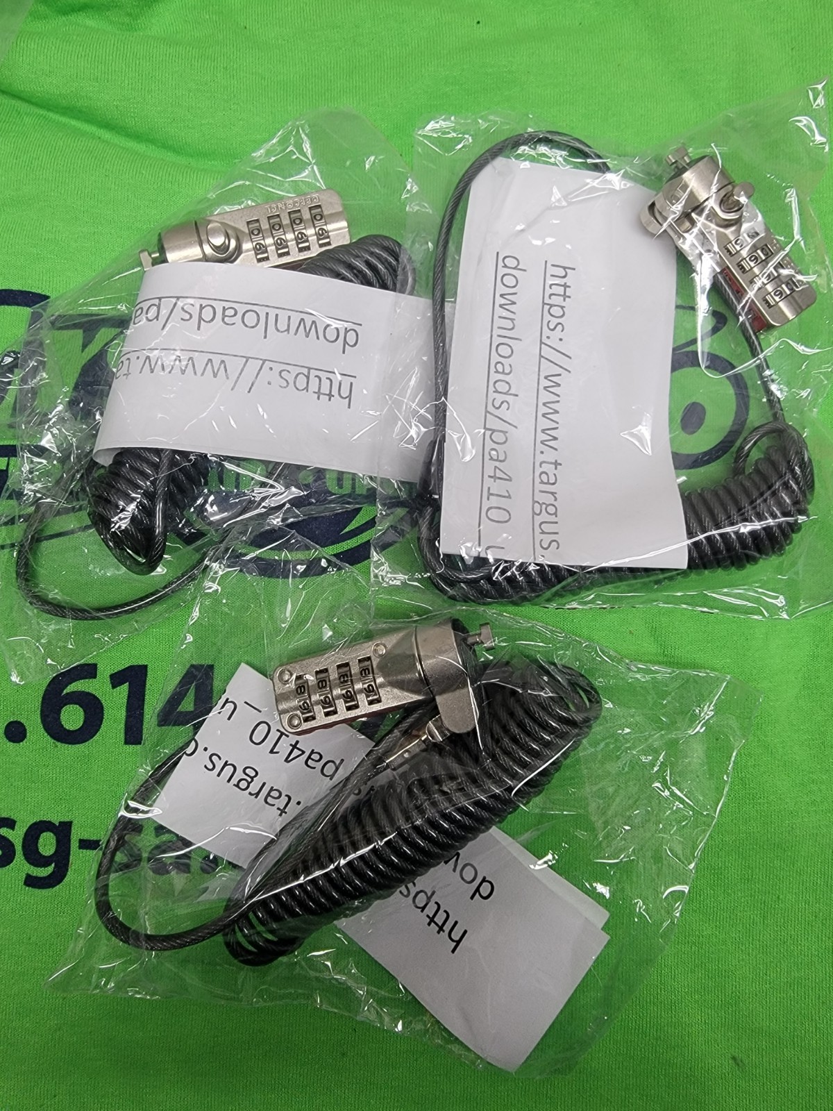 LOT OF 3 - Targus DEFCON Cable lock CL Laptop Notebook Security Combination