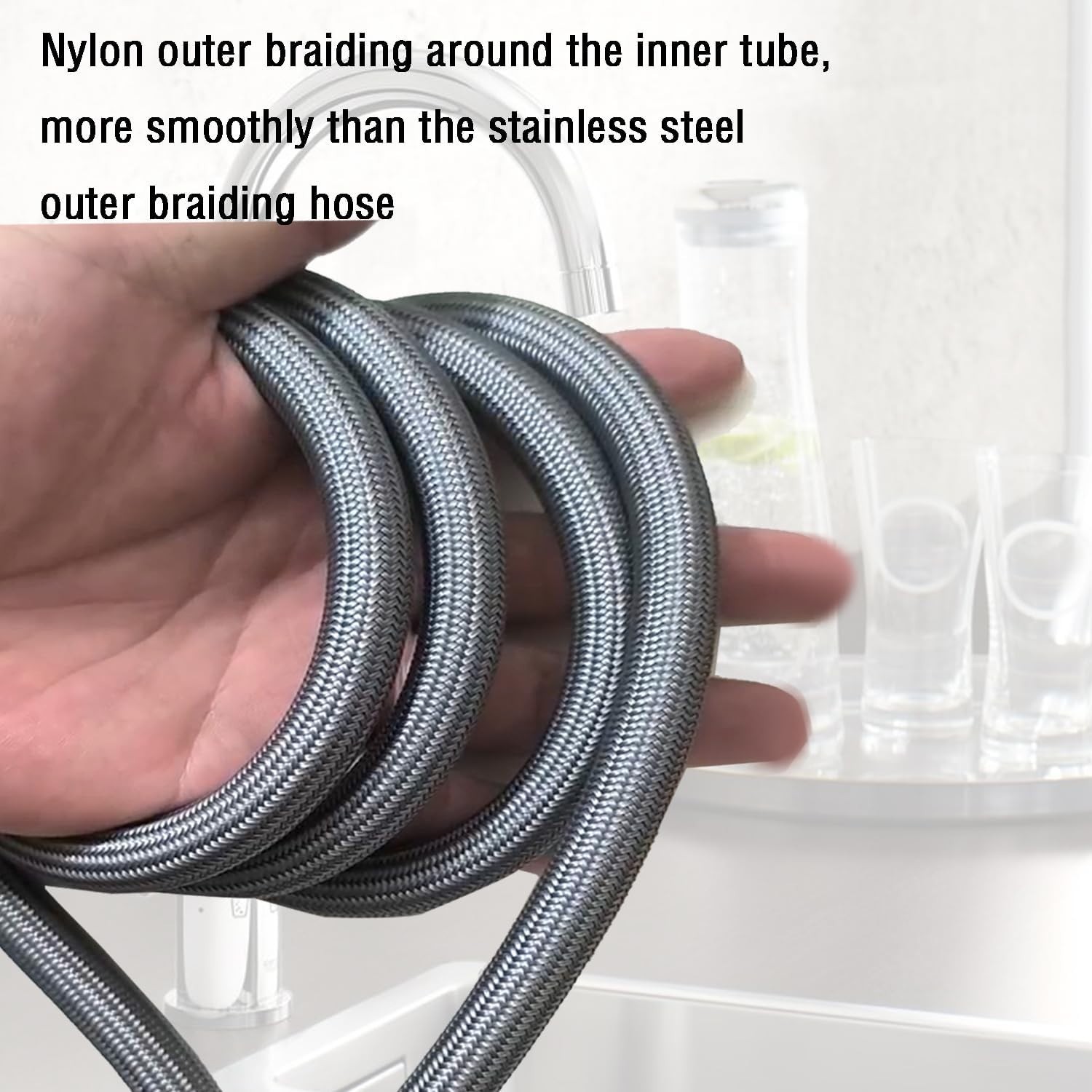 Durable 59-Inch Pull-Down Kitchen Faucet Hose Compatible with Hansgrohe Models