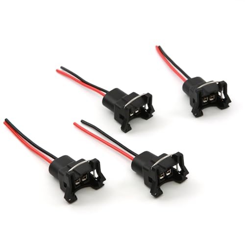 Fuel Injector Connector EV1 Type - 4 PACK Plug Clip Pigtail by