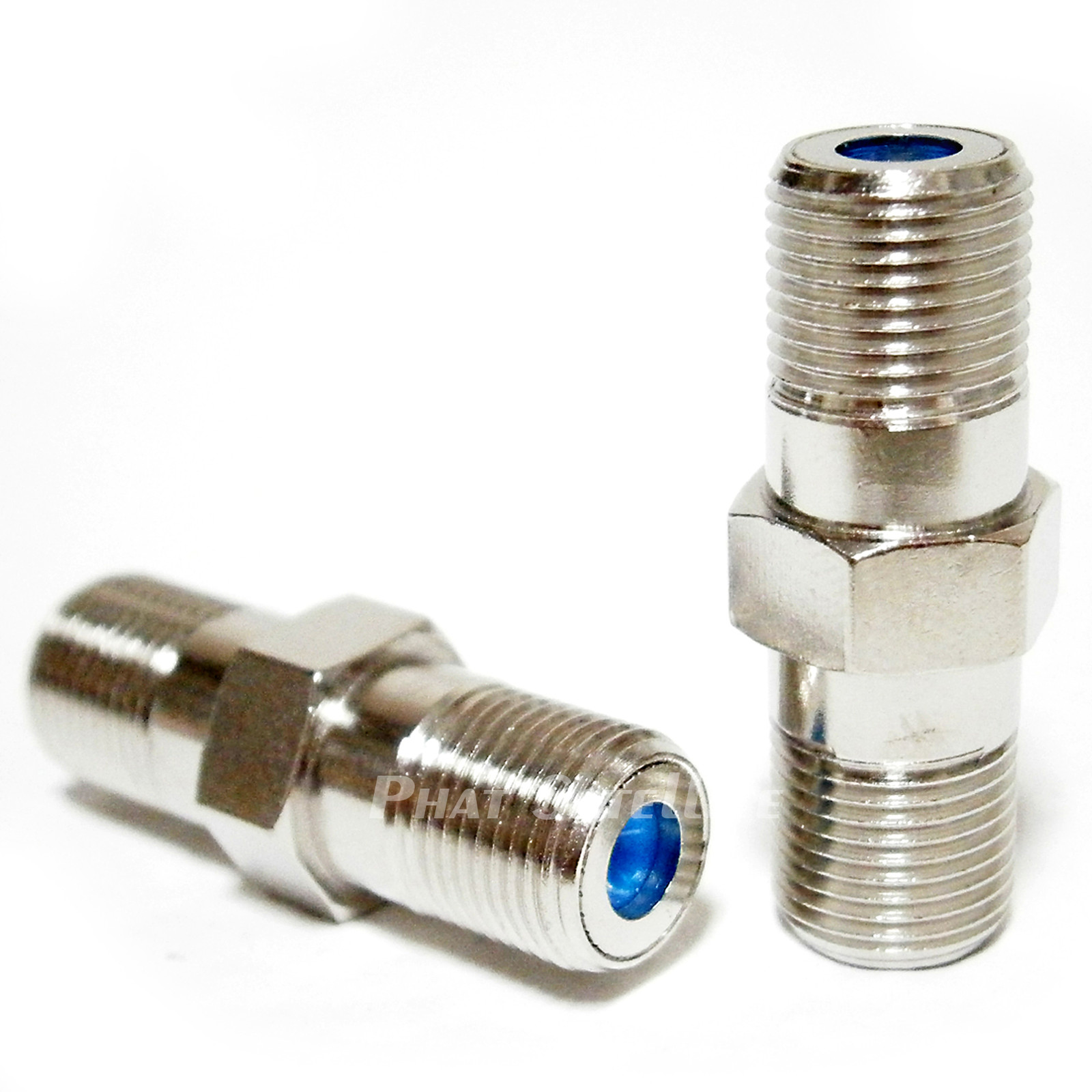 50 pcs Female/Female RG6 Coupler High Frequency Blue Barrel Connector USA SHIP