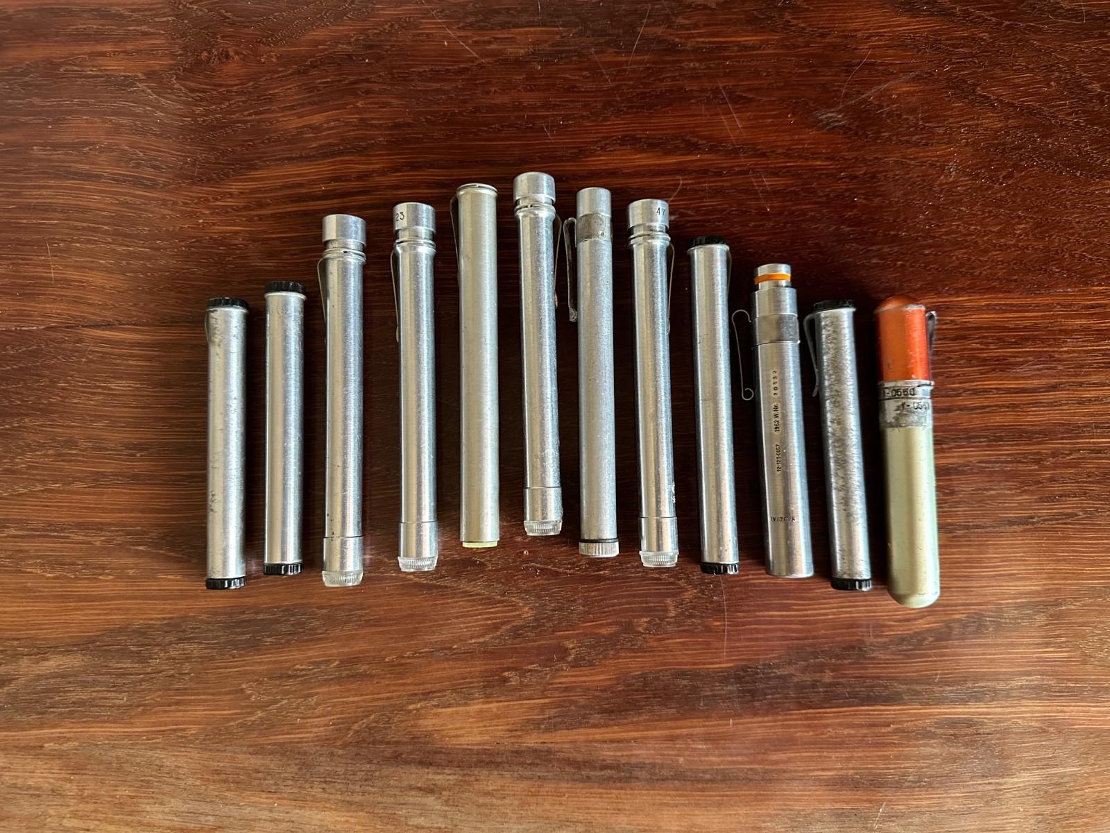 RARE! Vintage Pocket Dosimeter Collection (12 pcs) – USSR / Poland / West German