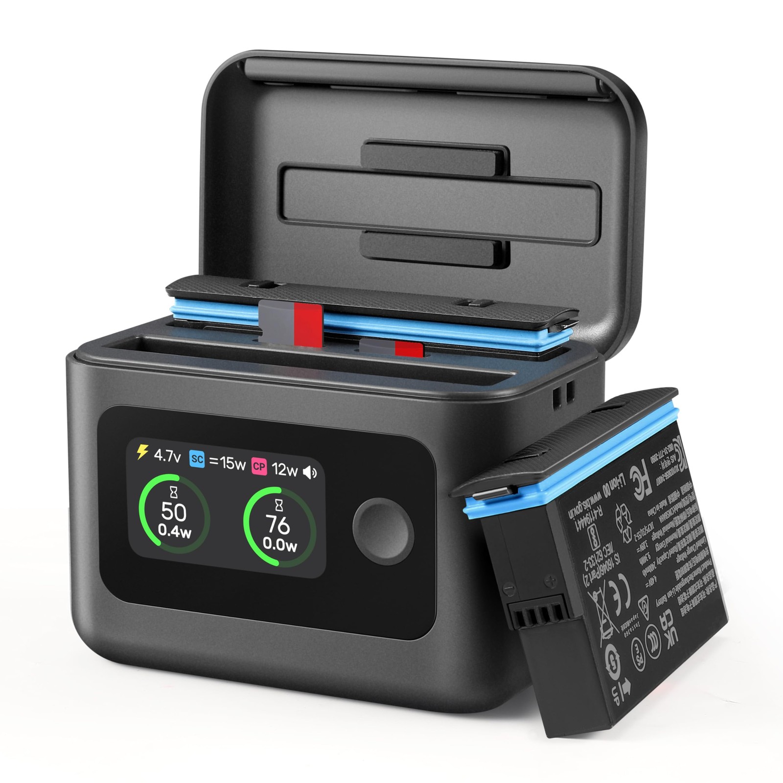 Battery Charger for Insta360 X5, Smart Fast Charge Case for Insta 360 X5 Acce...