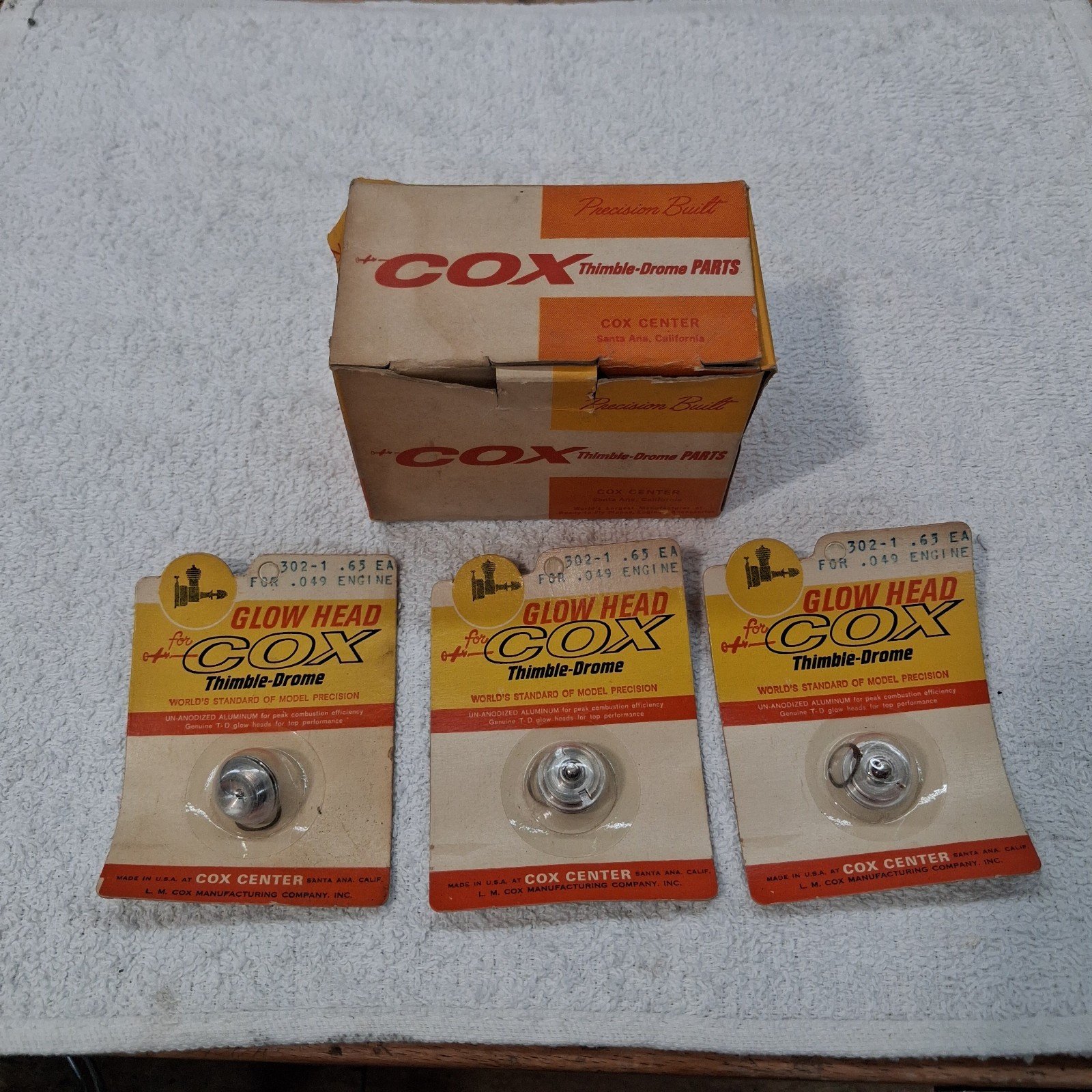 VTG NOS COX 302-1 .049 Glow Head - Cox Engine Thimble Drome