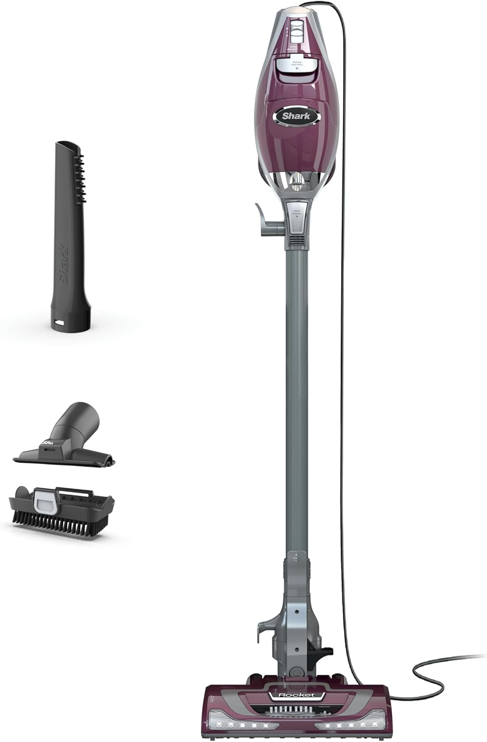 Shark HV322 Rocket Pet plus Corded Stick Vacuum with LED Headlights, XL Dust Cup
