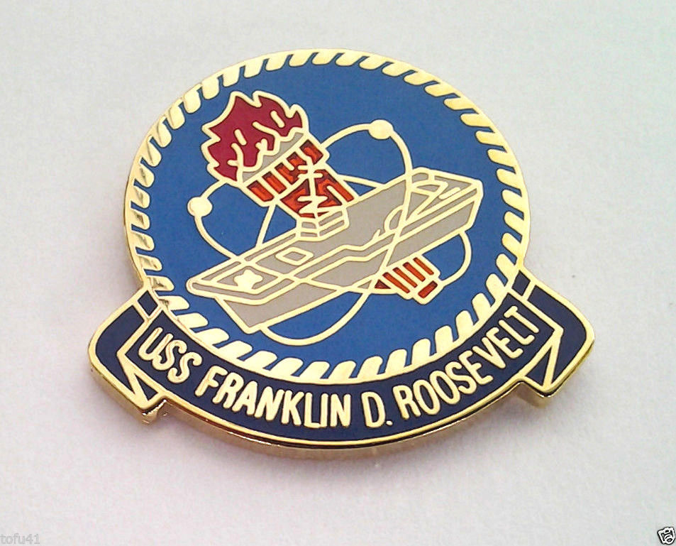 US NAVY USS FRANKLIN D ROOSEVELT CVA-42 (1") Military Hat Pin 15875 HO