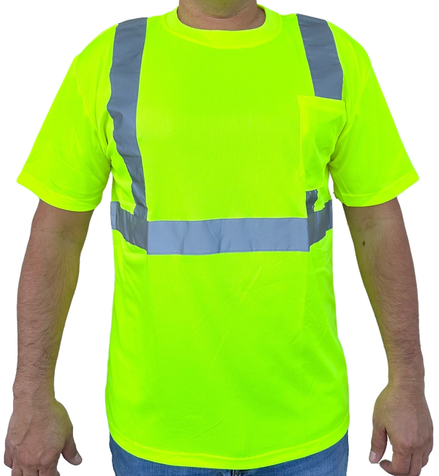 Class 2 Max-dry Moisture Wicking Mesh Short  Sleeve Safety T-shirt ,Choose Color