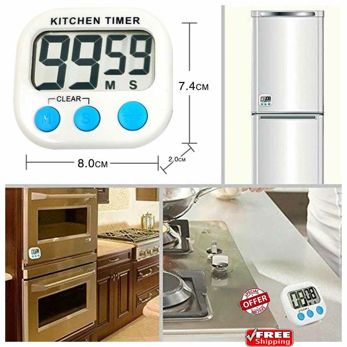 Timer Kitchen Study Work Exercise Excellent timing Reminder small square timer