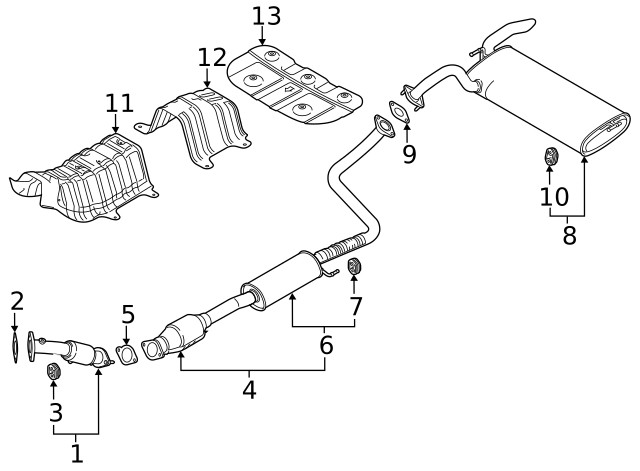 Genuine Kia Front Pipe Hanger 28760-2G000